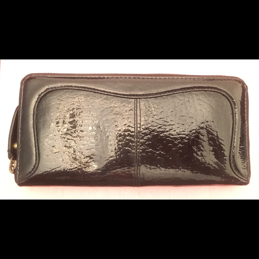 Cole Haan Patent Leather Travel Wallet